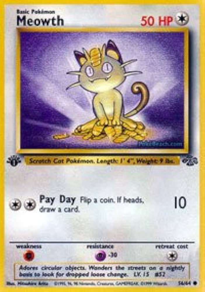 Amazon.co.jp: Pokemon - Meowth (56) - Jungle : おもちゃ